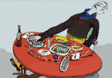 Coloured Cold Dinner (1 print of 5 still Available) thumb
