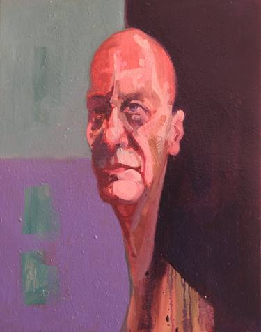 'Head Study no: 1' by M. Harrison-Priestman - oil on linen, 45 x 35 cm, 2014 - 15. thumb