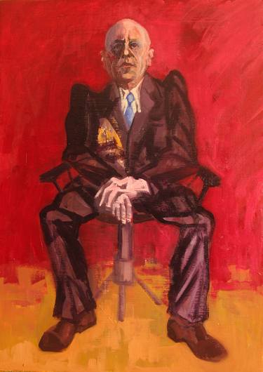 'Le Homme Sur Mesure' by M. Harrison-Priestman - oil on linen, 60 x 50 cm, 2016. thumb