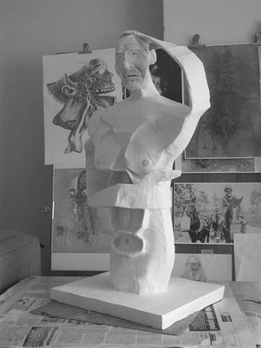 Original Figurative Men Sculpture by M Harrison-Priestman