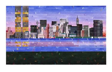 Saatchi Art Artist Moshé Elimelech; Printmaking, “New York Skyline - Limited Edition of 45” #art