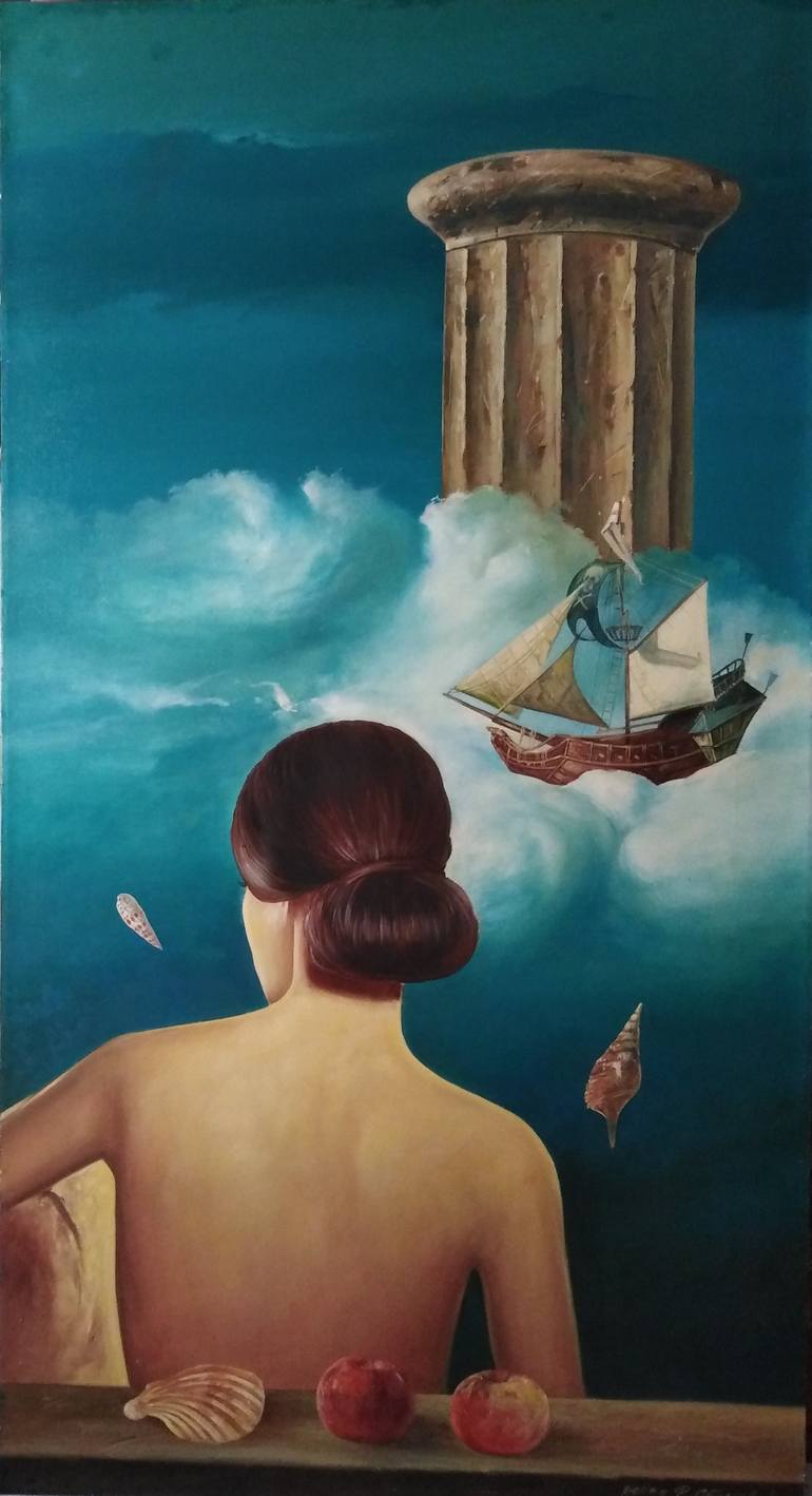 Original Surrealism Women Painting by Nenad Stankovic