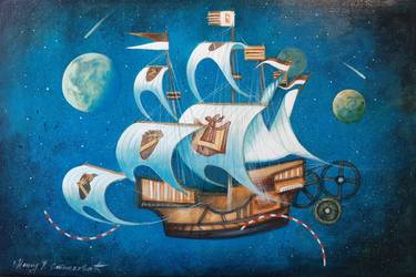 Print of Ship Paintings by Nenad Stankovic