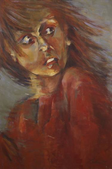 Print of Women Paintings by Nehmat Jabre Boudagher