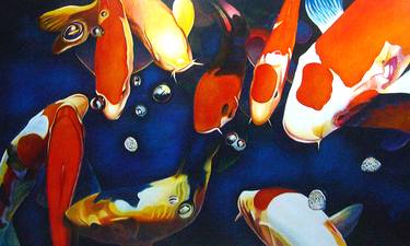 Original Realism Fish Paintings by andres montoya