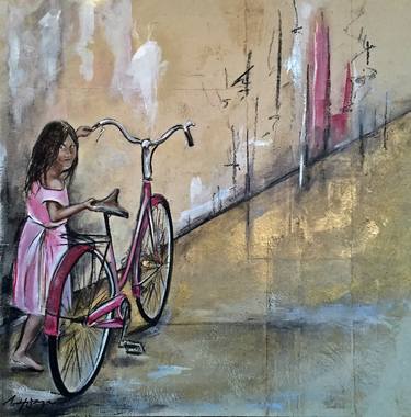Print of Figurative Bike Paintings by Nancy Joyce