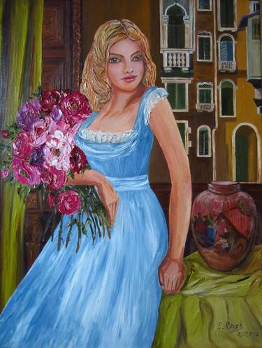 Original Impressionism Women Paintings by Elena Roush