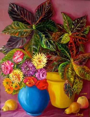 Original Impressionism Still Life Paintings by Elena Roush