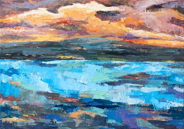 Original Abstract Expressionism Seascape Paintings by Denis Kujundzic