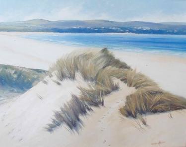 Original Figurative Beach Paintings by Caroline Atkinson