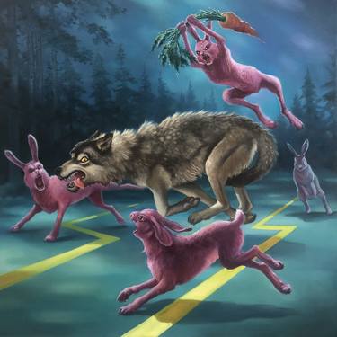 Original Surrealism Animal Paintings by Александр Михальчук