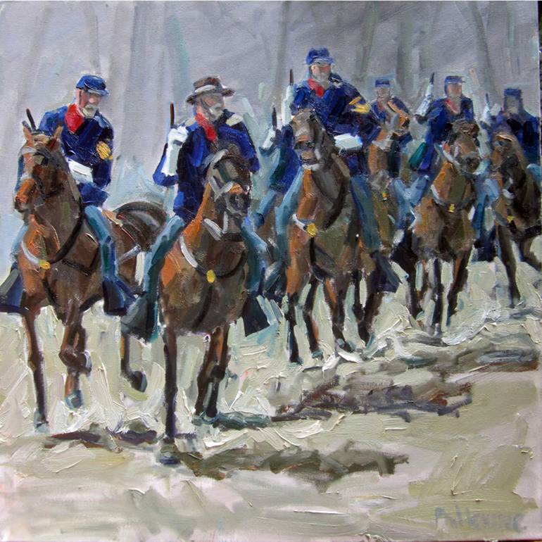 Union Cavalry Civil War Painting by Philip Levine | Saatchi Art