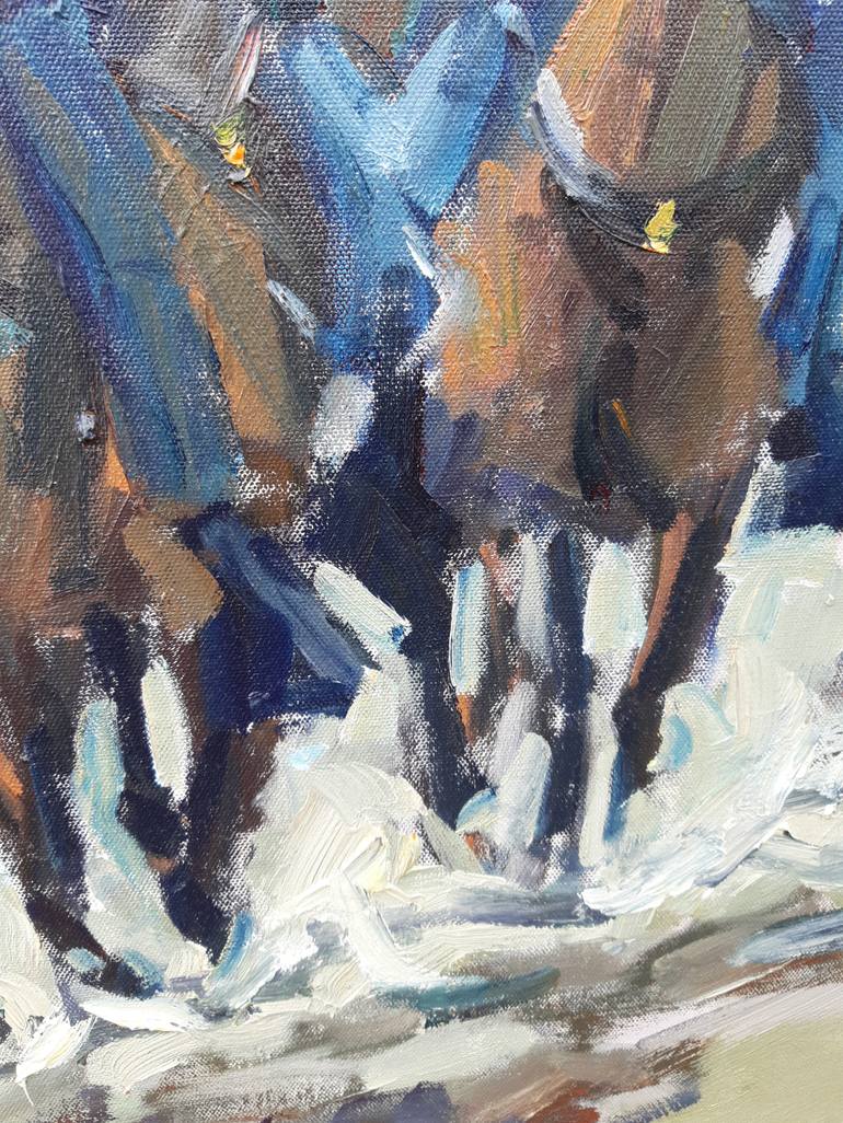 Original Expressionism Horse Painting by Philip Levine