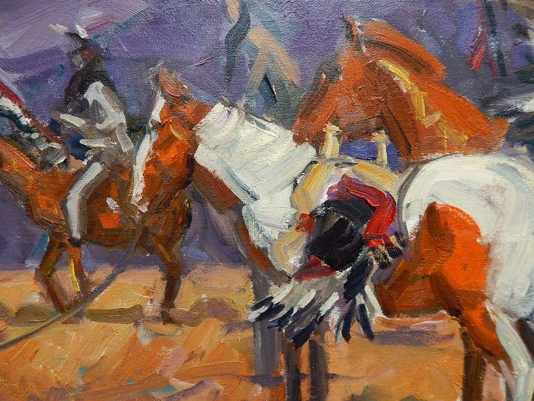 Original Expressionism People Painting by Philip Levine