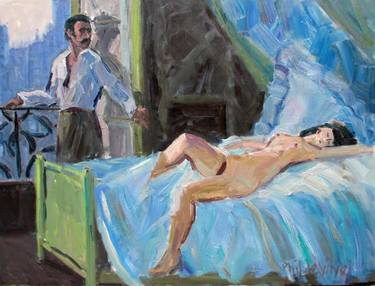 Original Expressionism Nude Paintings by Philip Levine