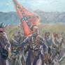 This was one of my Civil War series. I painted this long before the protests that rose up about how the South was treasonous and how the statues of the generals of the confederacy should be removed.