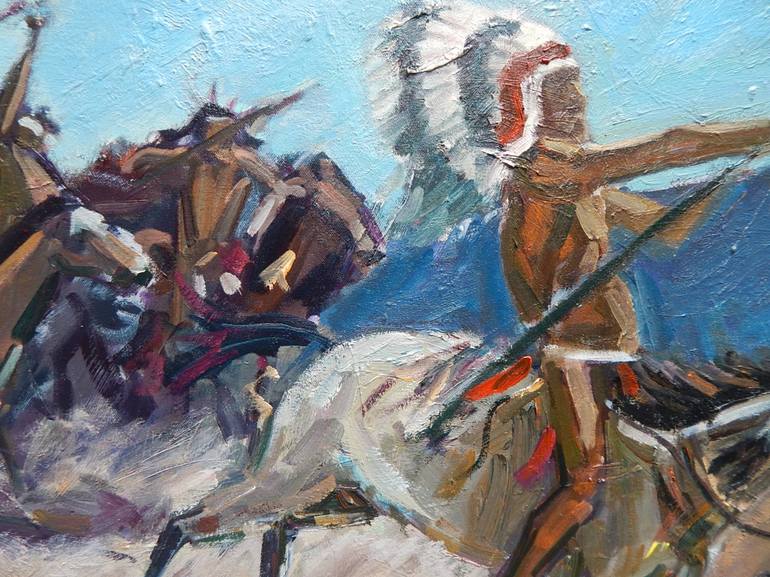 American Indian Wars Painting by Philip Levine | Saatchi Art