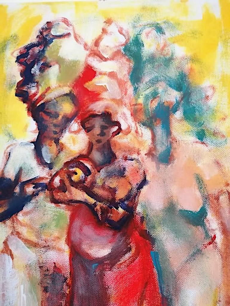 Original Figurative Women Painting by Xavier Mcphie