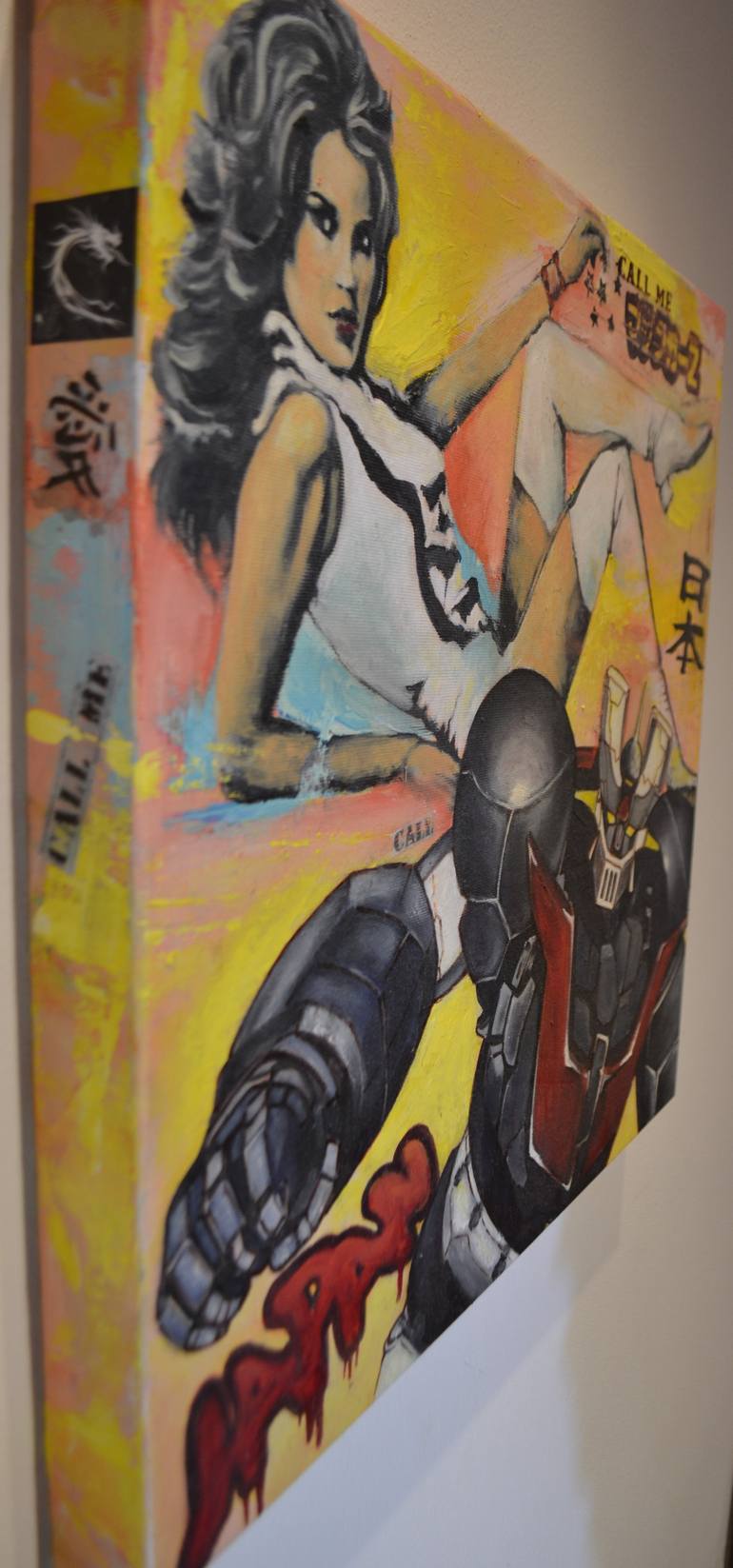 Original Pop Art Comics Painting by Fabrizio Ceccarelli