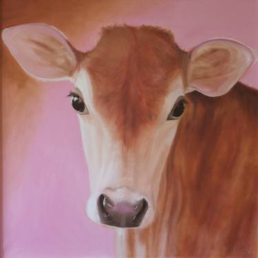 Print of Figurative Cows Paintings by Katy McIntyre Brown