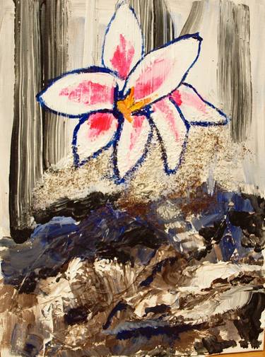 Original Abstract Expressionism Floral Paintings by Agnes Fisher