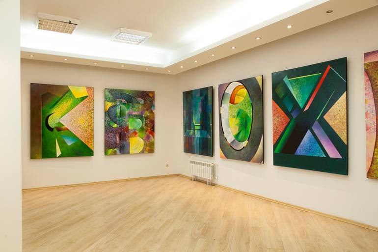 Original Abstract Language Painting by Plamen Makov