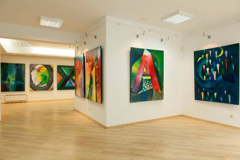 Original Abstract Language Painting by Plamen Makov