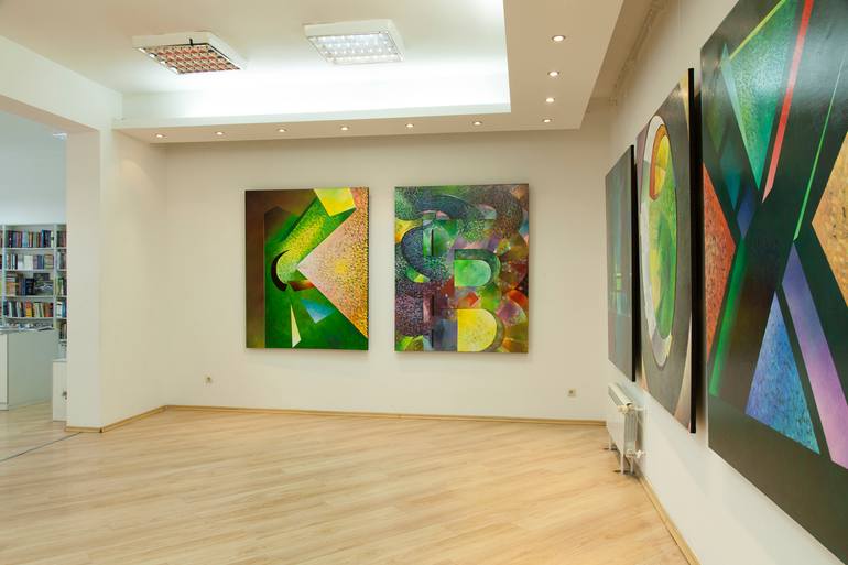 Original Abstract Language Painting by Plamen Makov