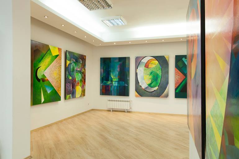 Original Abstract Language Painting by Plamen Makov