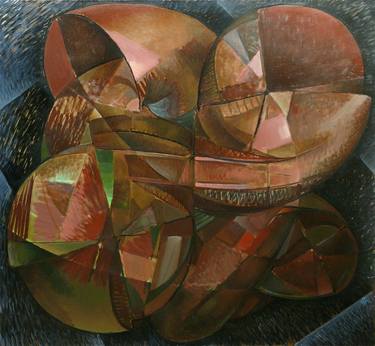 Original Cubism Geometric Paintings by Plamen Makov