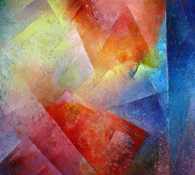Original Cubism Abstract Painting by Plamen Makov