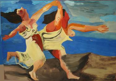 Women running on the beach (after Picasso) thumb