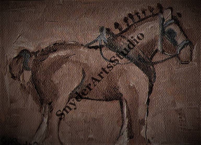 Original Impressionism Horse Painting by Judi Snyder