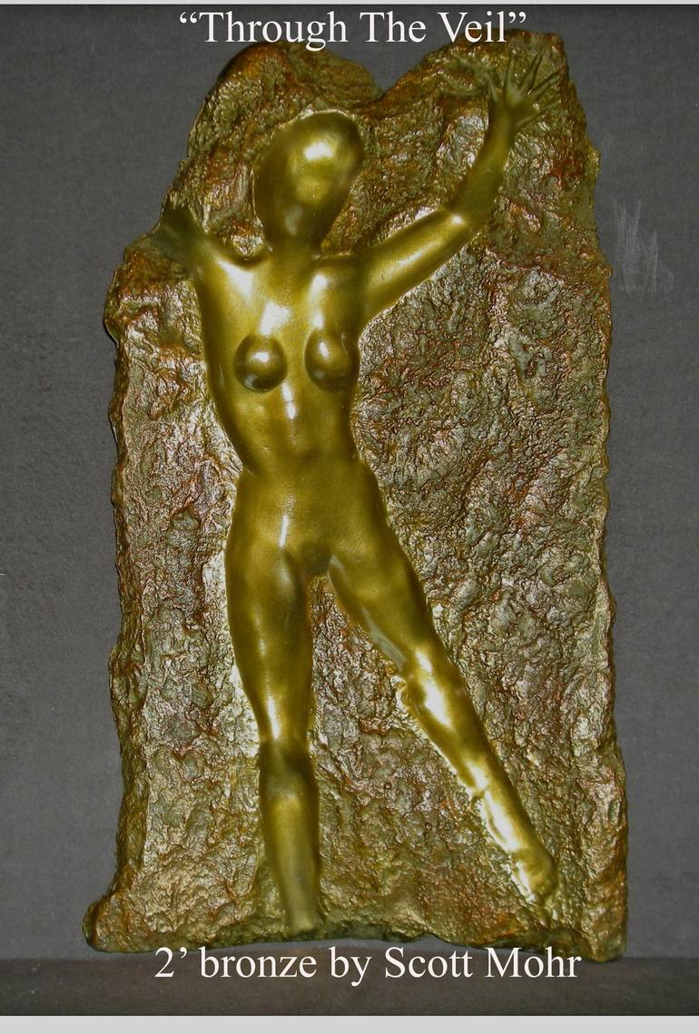 Original Figurative Nude Sculpture by Scott Mohr