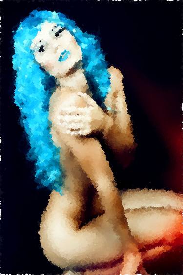 Print of Abstract Nude Mixed Media by Heinz Hemken