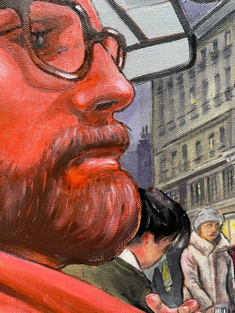 Original Fauvism People Painting by Robert Inestroza