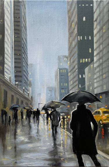 Original Contemporary Cities Painting by Robert Inestroza