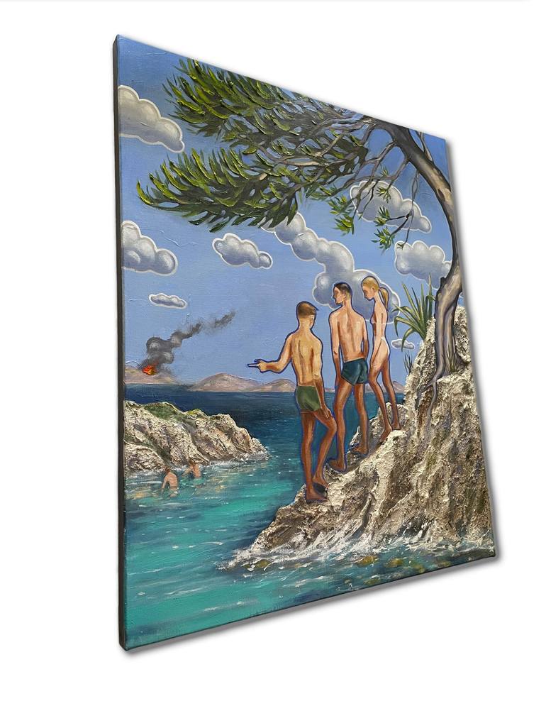 Original Figurative Beach Painting by Robert Inestroza