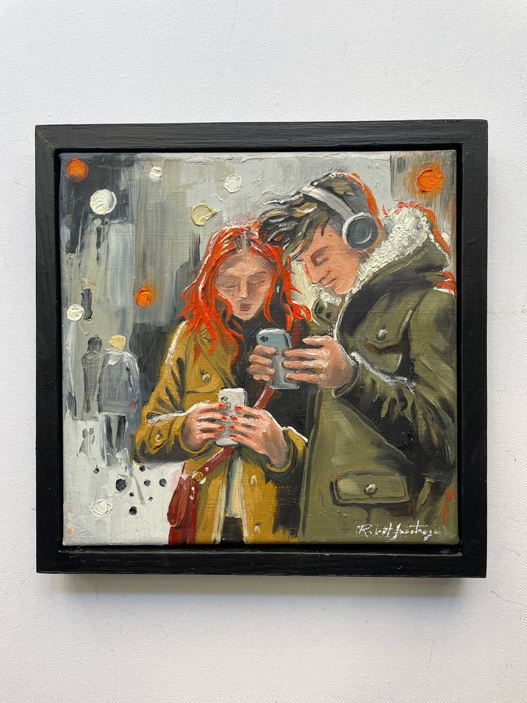 Original Expressionism People Painting by Robert Inestroza