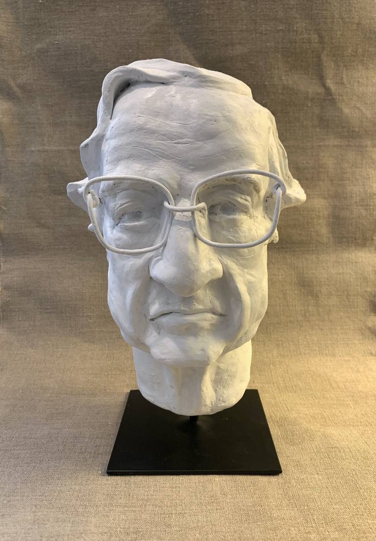Original Figurative Portrait Sculpture by Robert Inestroza