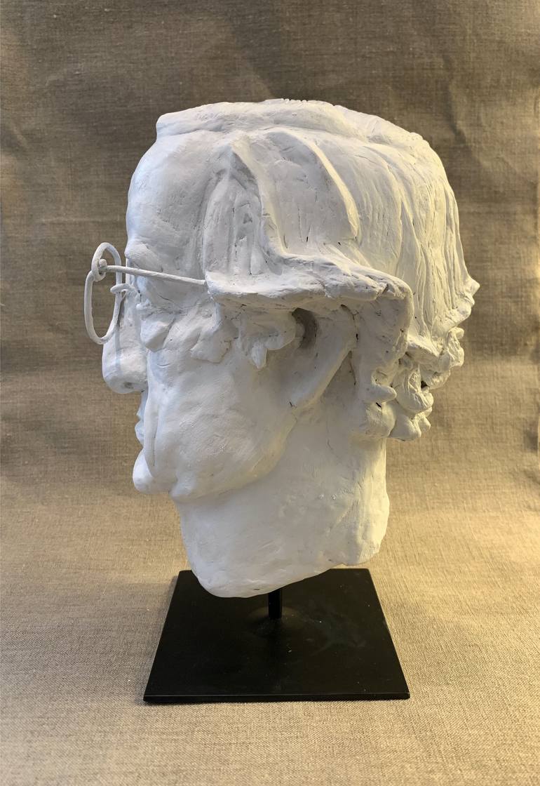 Original Figurative Portrait Sculpture by Robert Inestroza