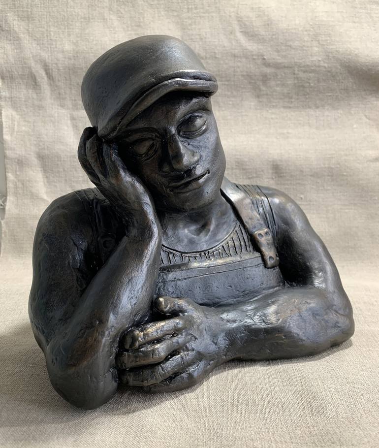 Original Figurative Men Sculpture by Robert Inestroza