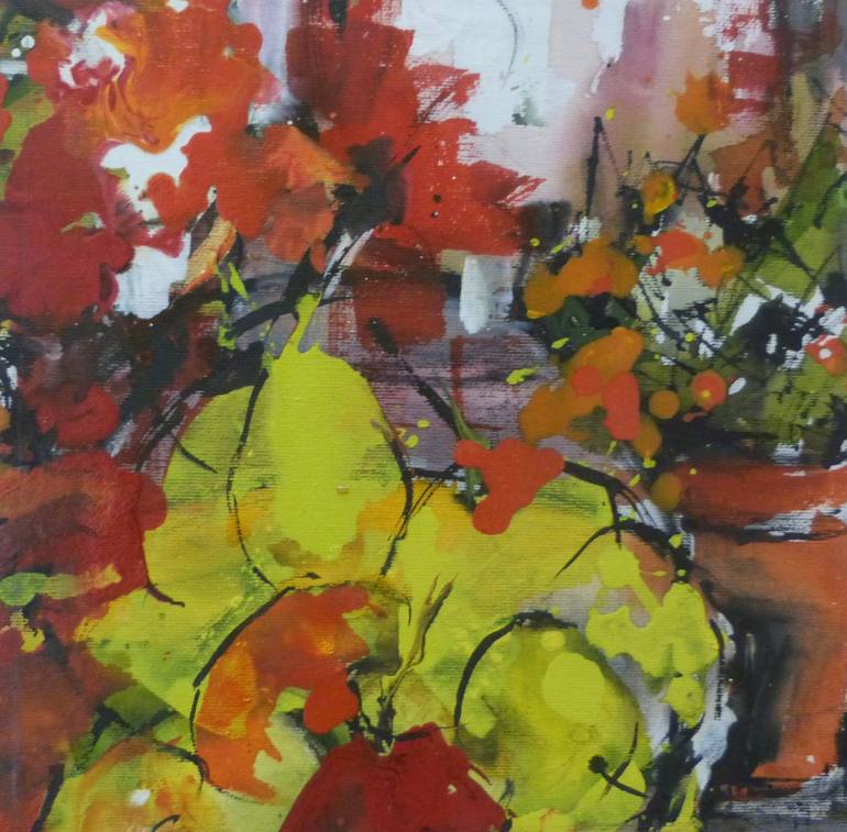 Print of Abstract Floral Painting by Diane White