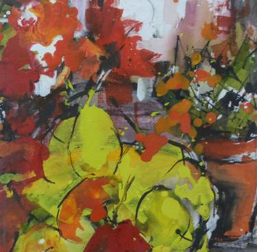 Original Abstract Floral Paintings by Diane White