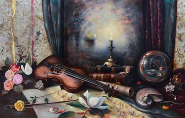 Original Figurative Music Paintings by Raluca Ioana Misca