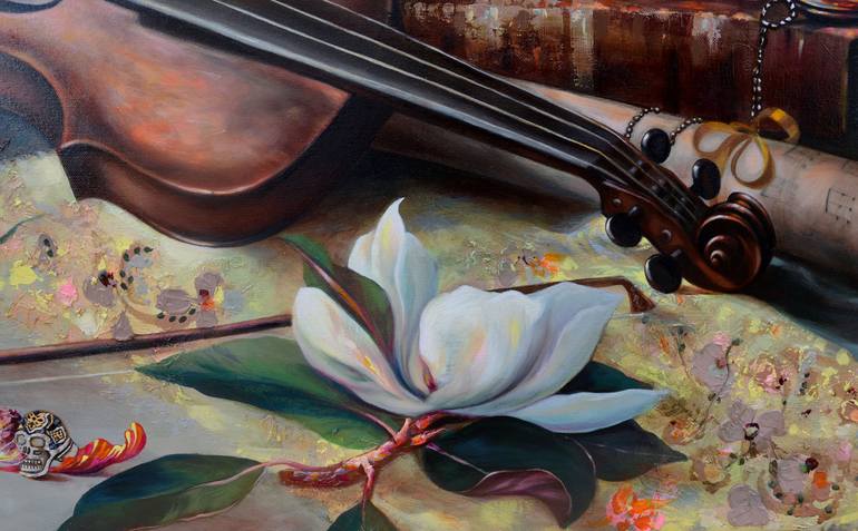 Original Figurative Music Painting by Raluca Ioana Misca