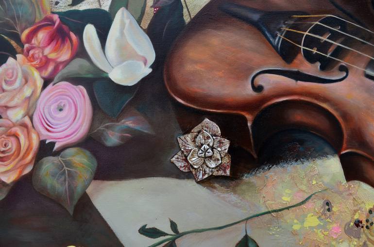 Original Figurative Music Painting by Raluca Ioana Misca