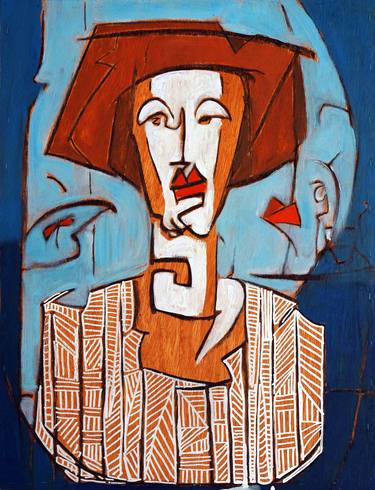 Original Abstract Expressionism Portrait Paintings by Eiad Oraby