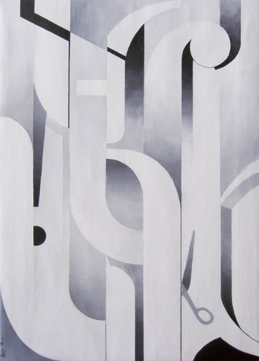 Original Cubism Typography Paintings by Javier Pavón
