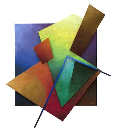 Original Cubism Geometric Sculpture by Javier Pavón